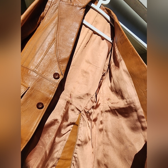 Vintage Pioneer Wear Leather Blazer - sz 38 - Picture 4 of 12